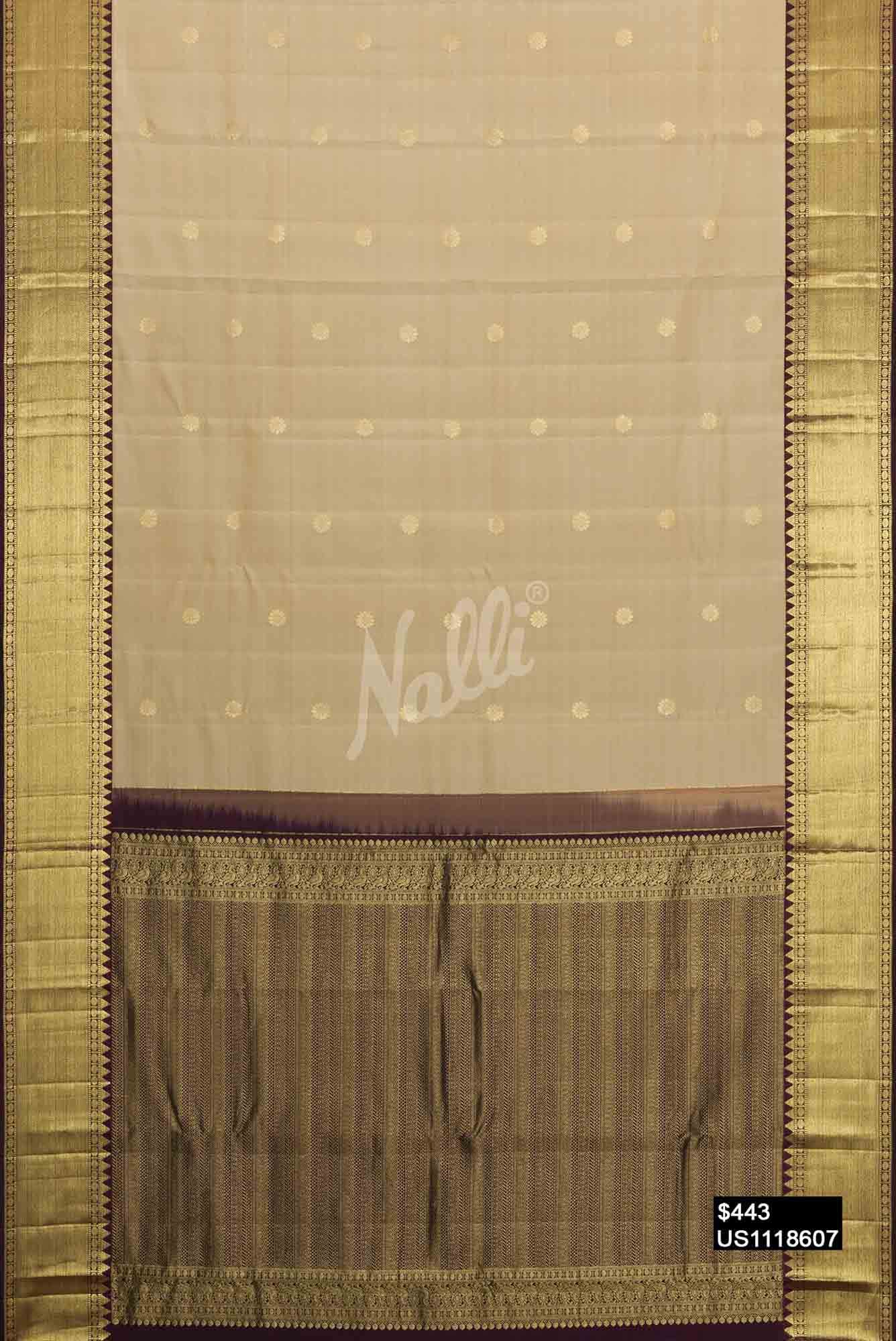 Ivory Kanchipuram Silk Saree