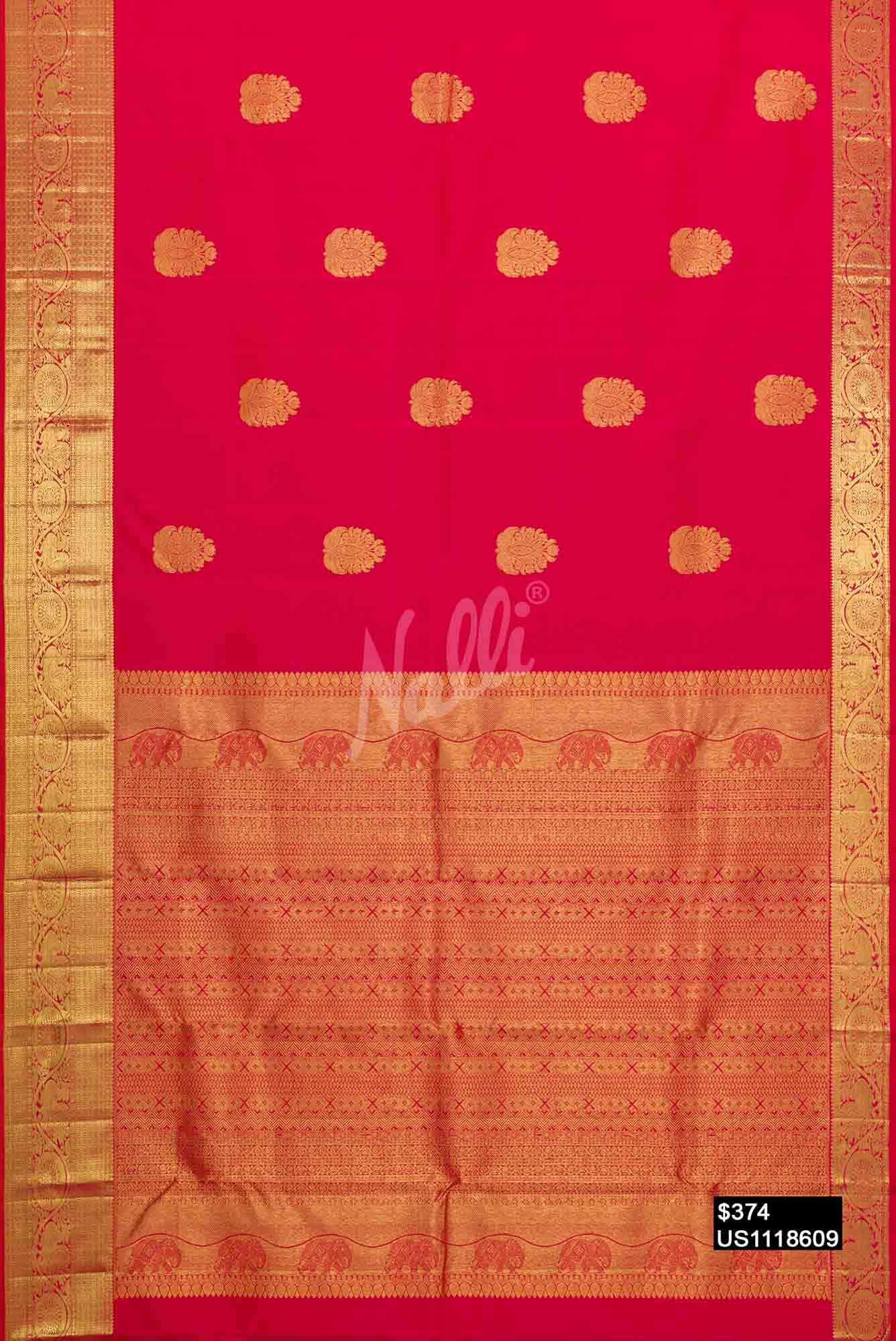 Pink Kanchipuram Silk Saree