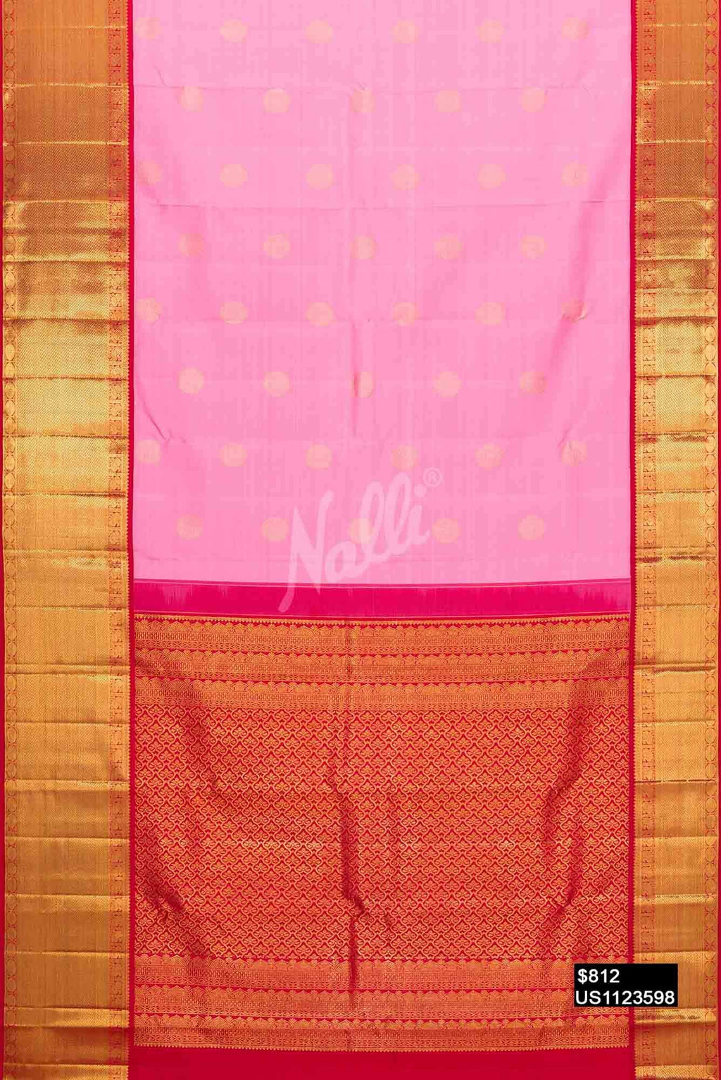 Pink Kanchipuram Silk Saree