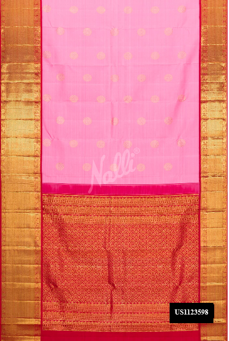 Pink Kanchipuram Silk Saree