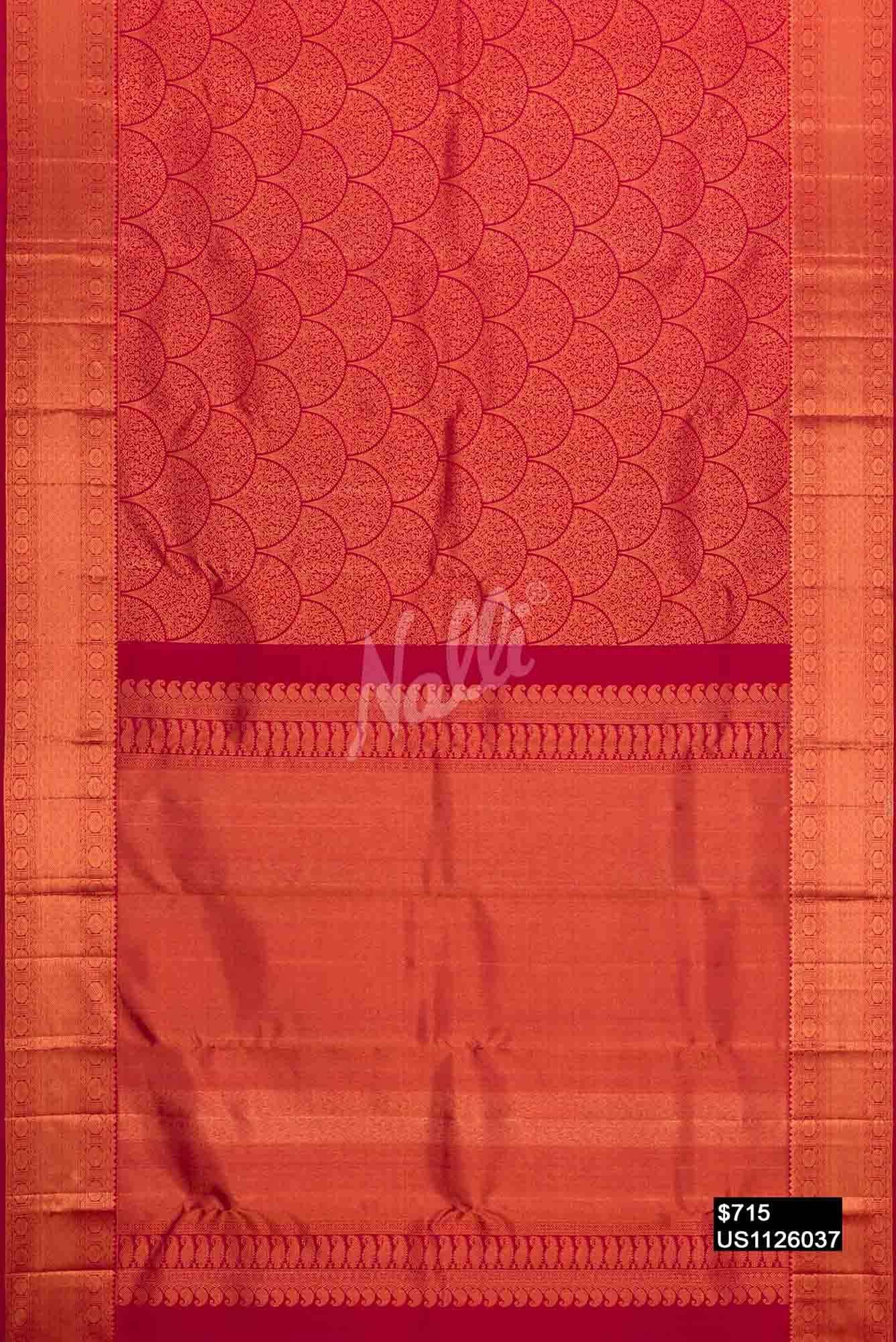 Maroon Kanchipuram Silk Saree