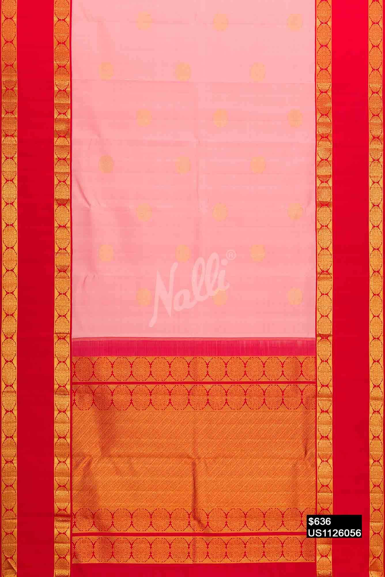Pink Kanchipuram Silk Saree