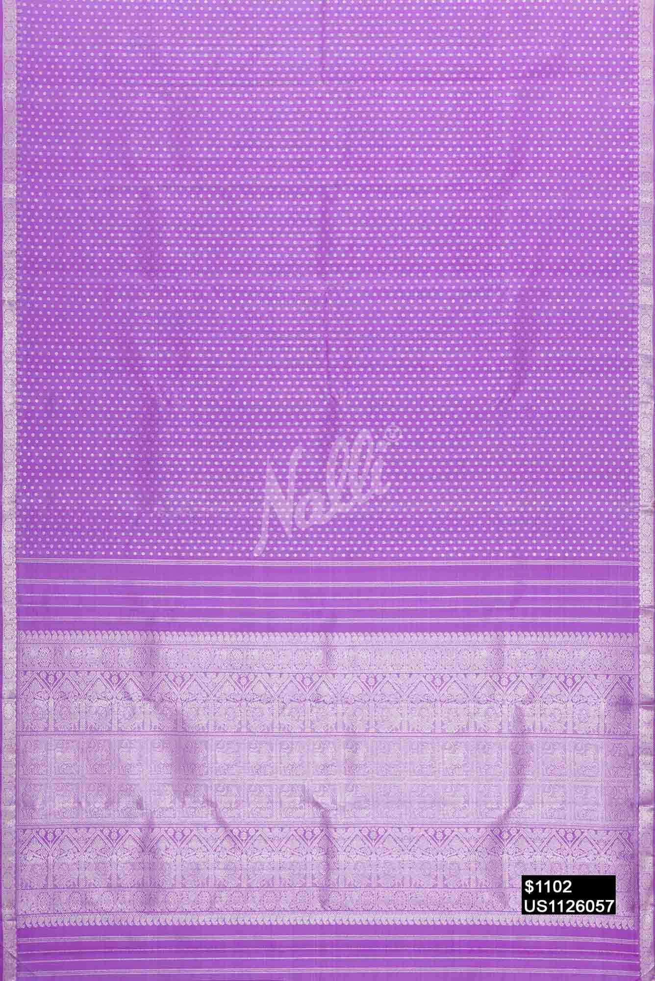 Lavender Kanchipuram Silk Saree