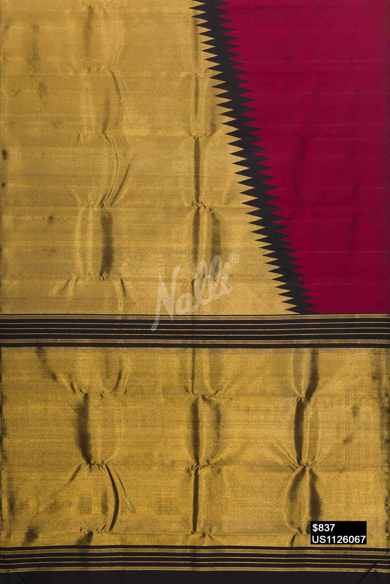 Maroon Kanchipuram Silk Saree
