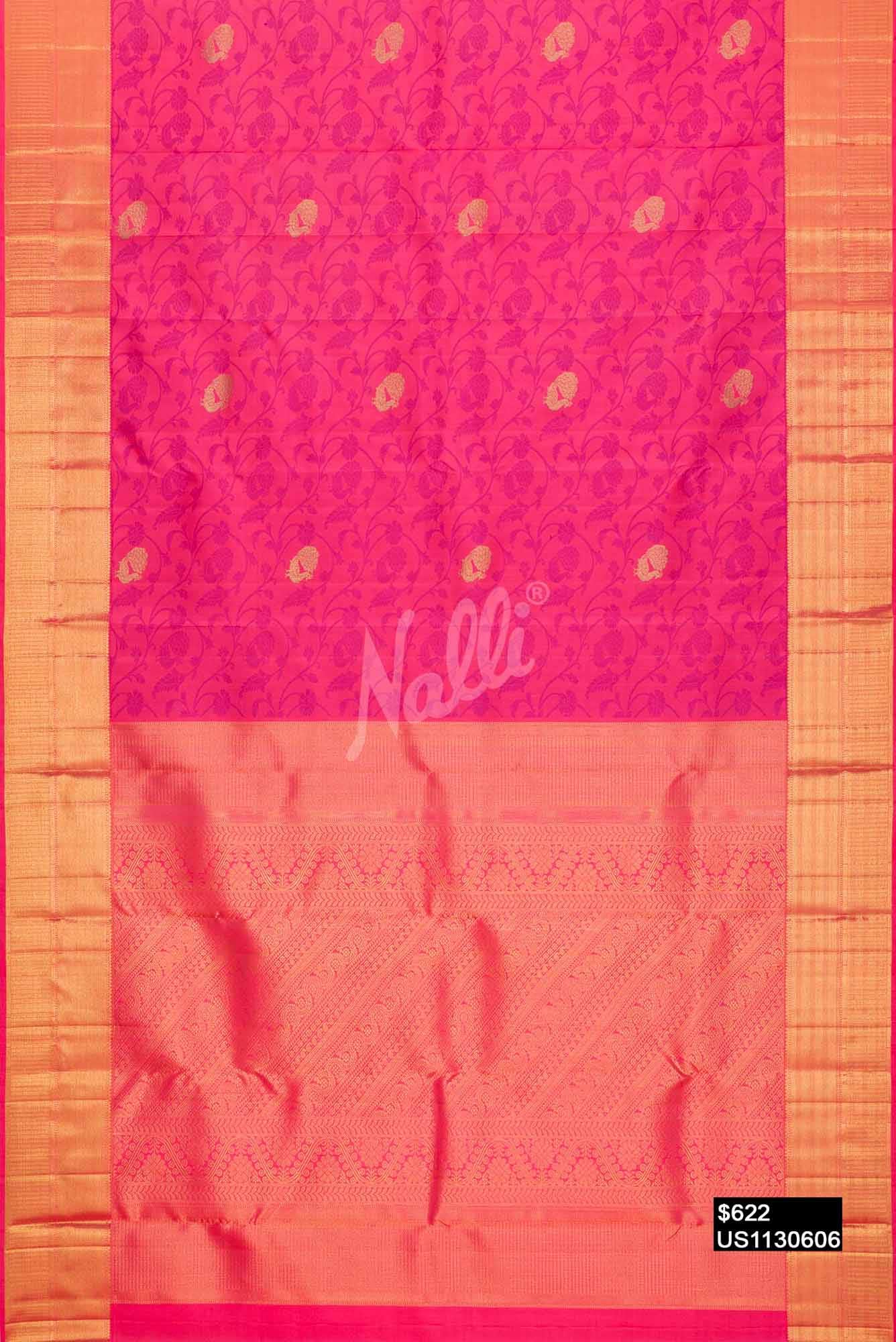 Pink Kanchipuram Silk Saree