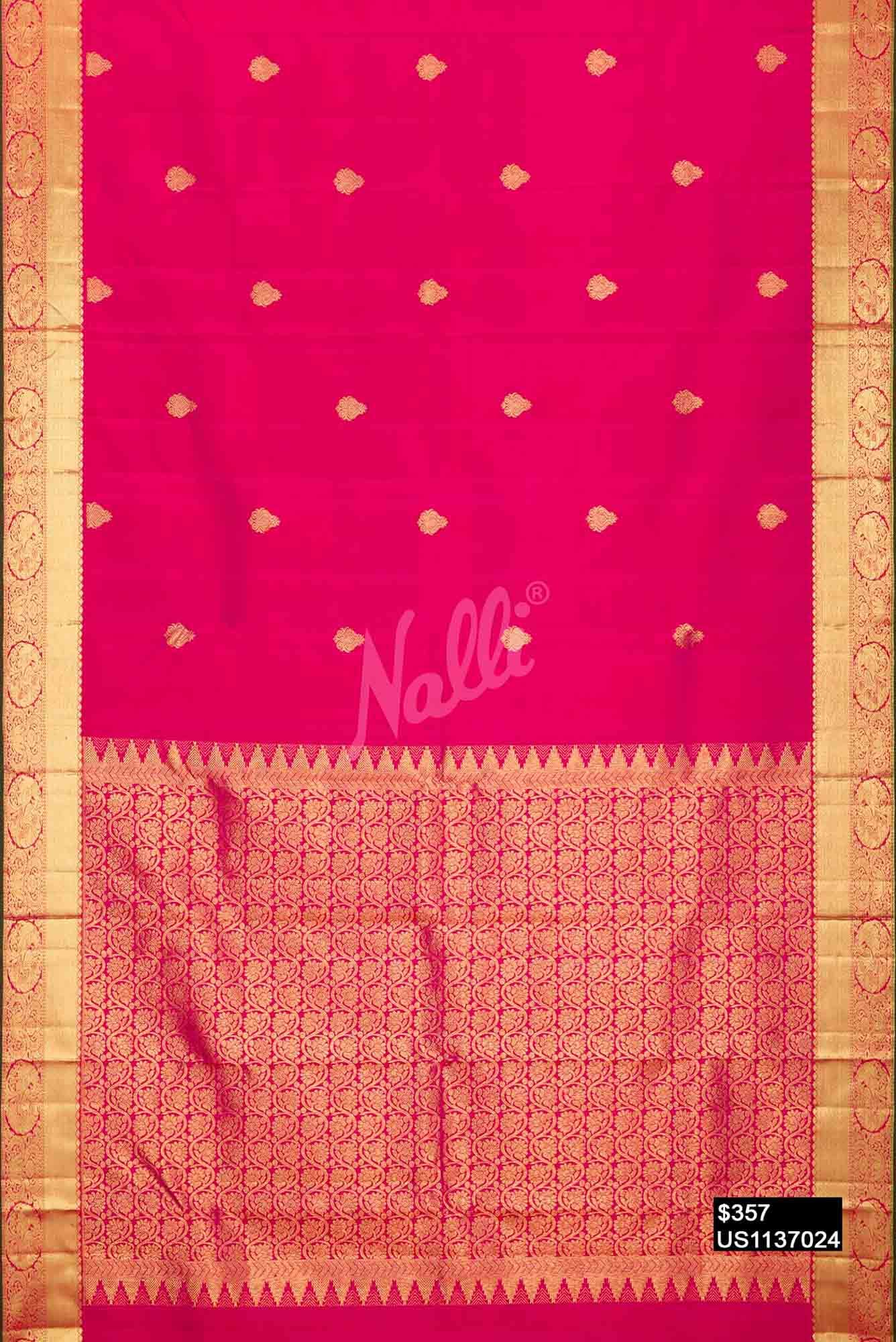 Pink Kanchipuram Silk Saree