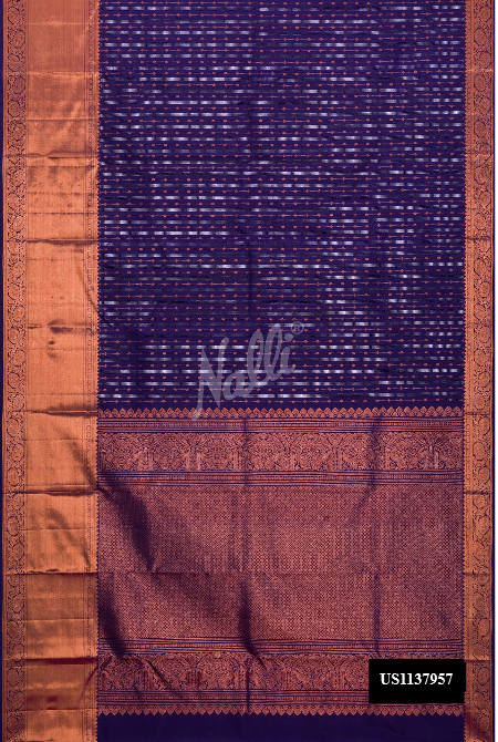 Navy Blue Kanchipuram Silk Saree