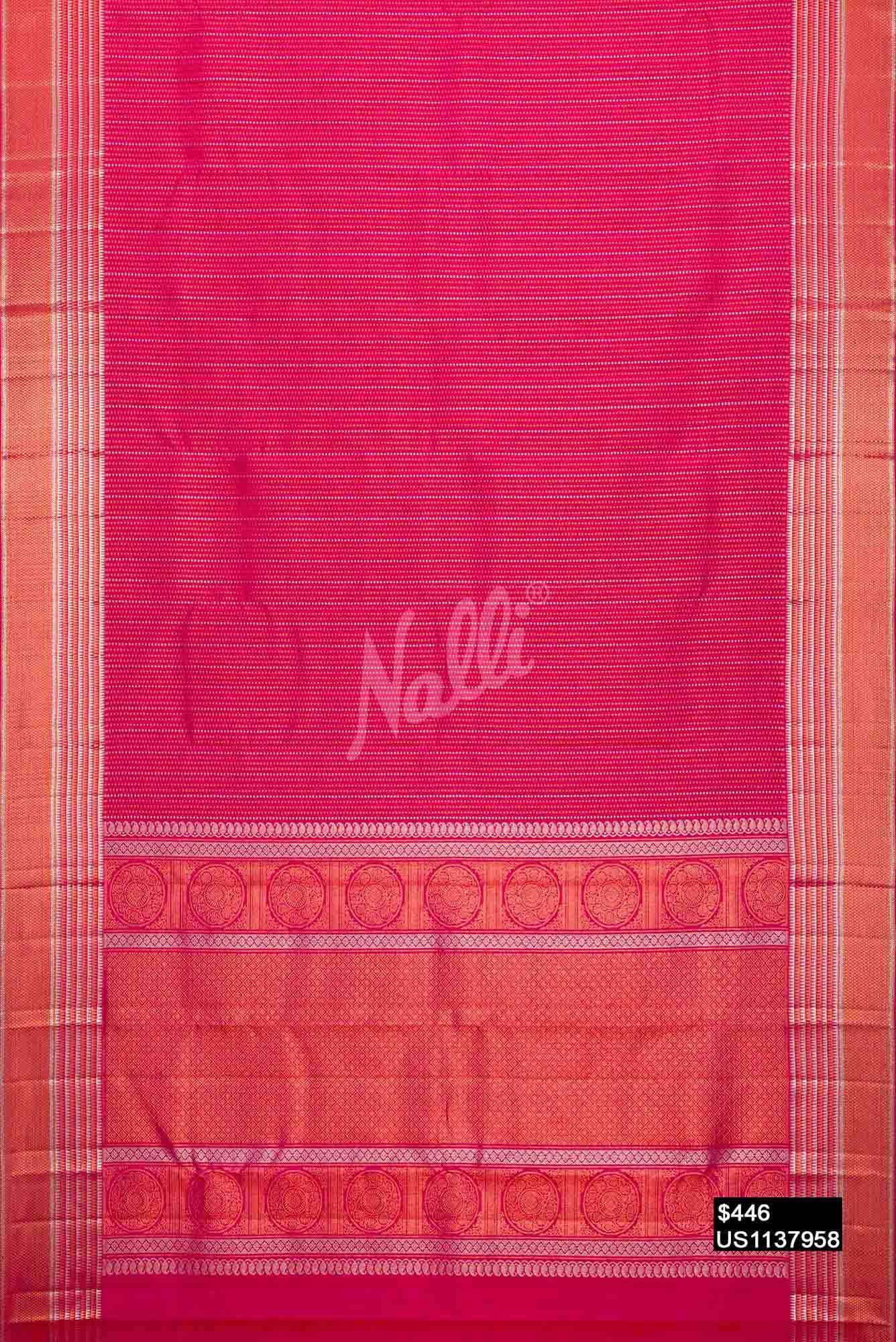 Pink Kanchipuram Silk Saree