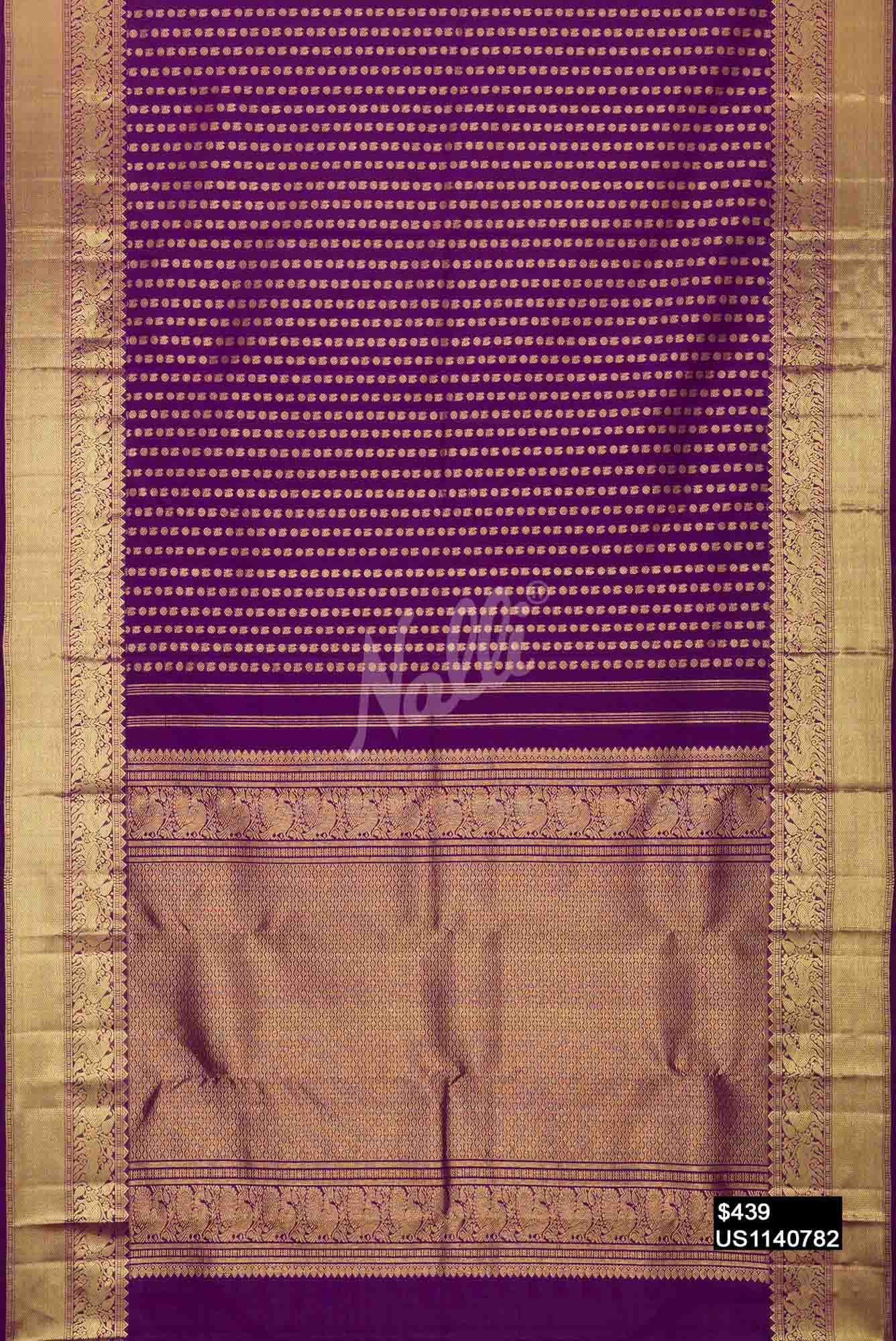 Violet Kanchipuram Silk Saree