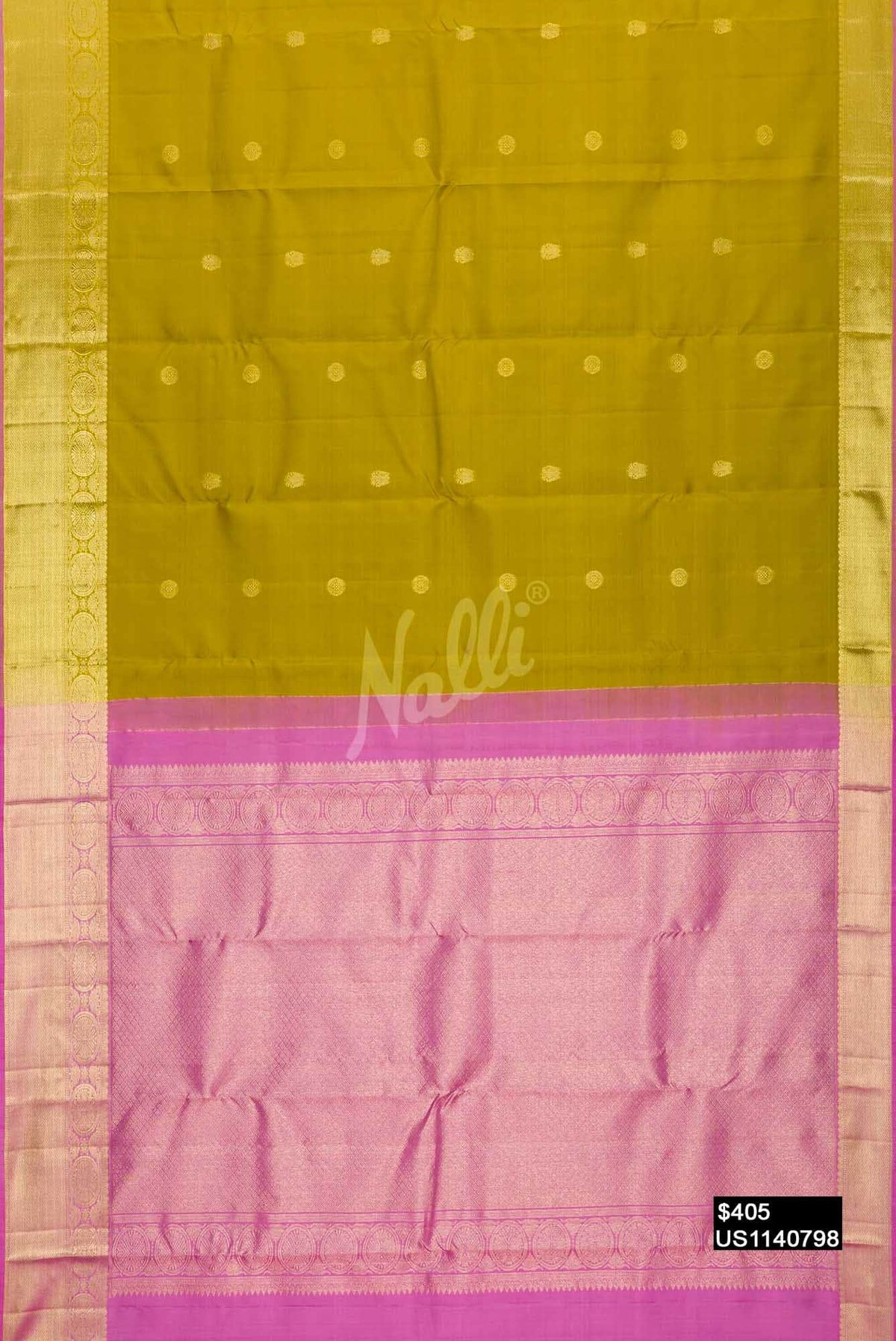 Light Green Kanchipuram Silk Saree