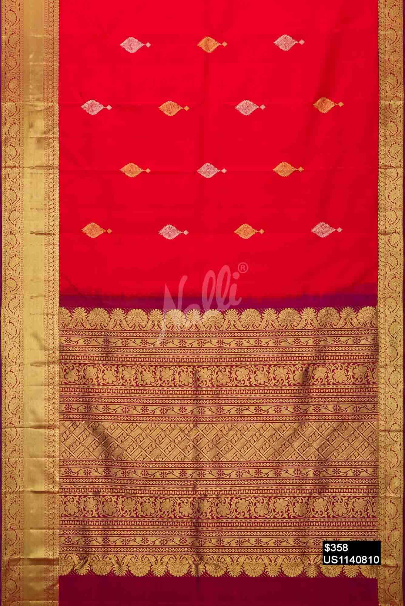 Red Kanchipuram Silk Saree