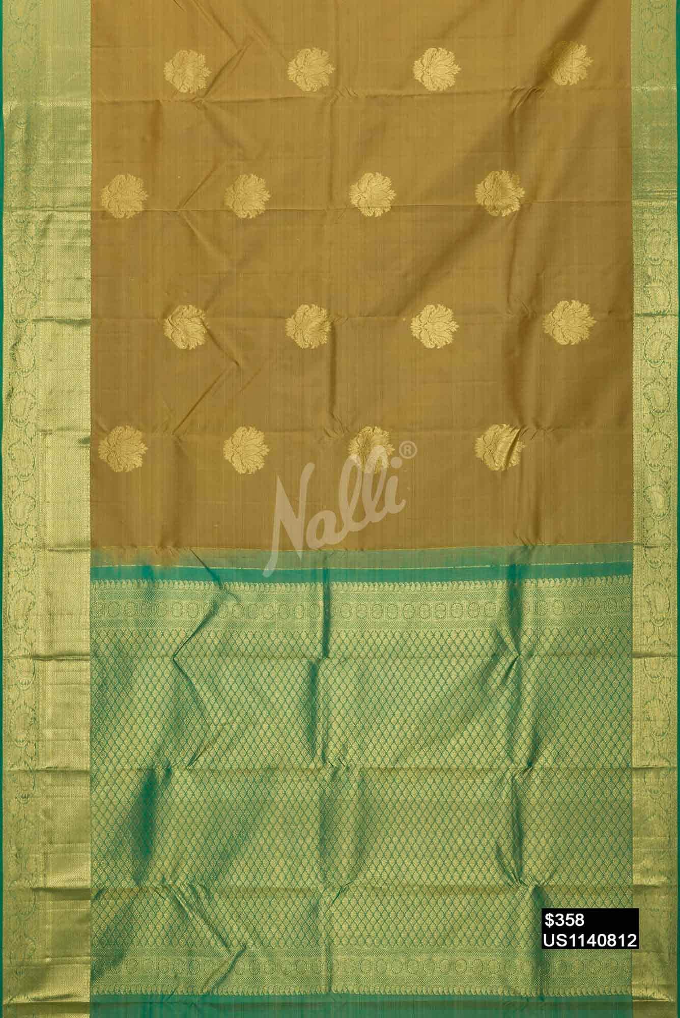 Gold Kanchipuram Silk Saree