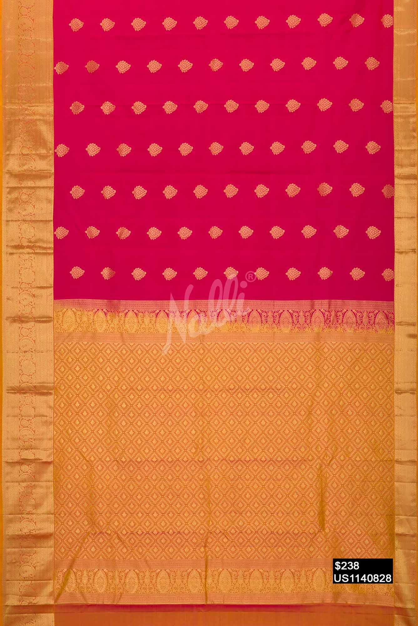 Pink Kanchipuram Silk Saree