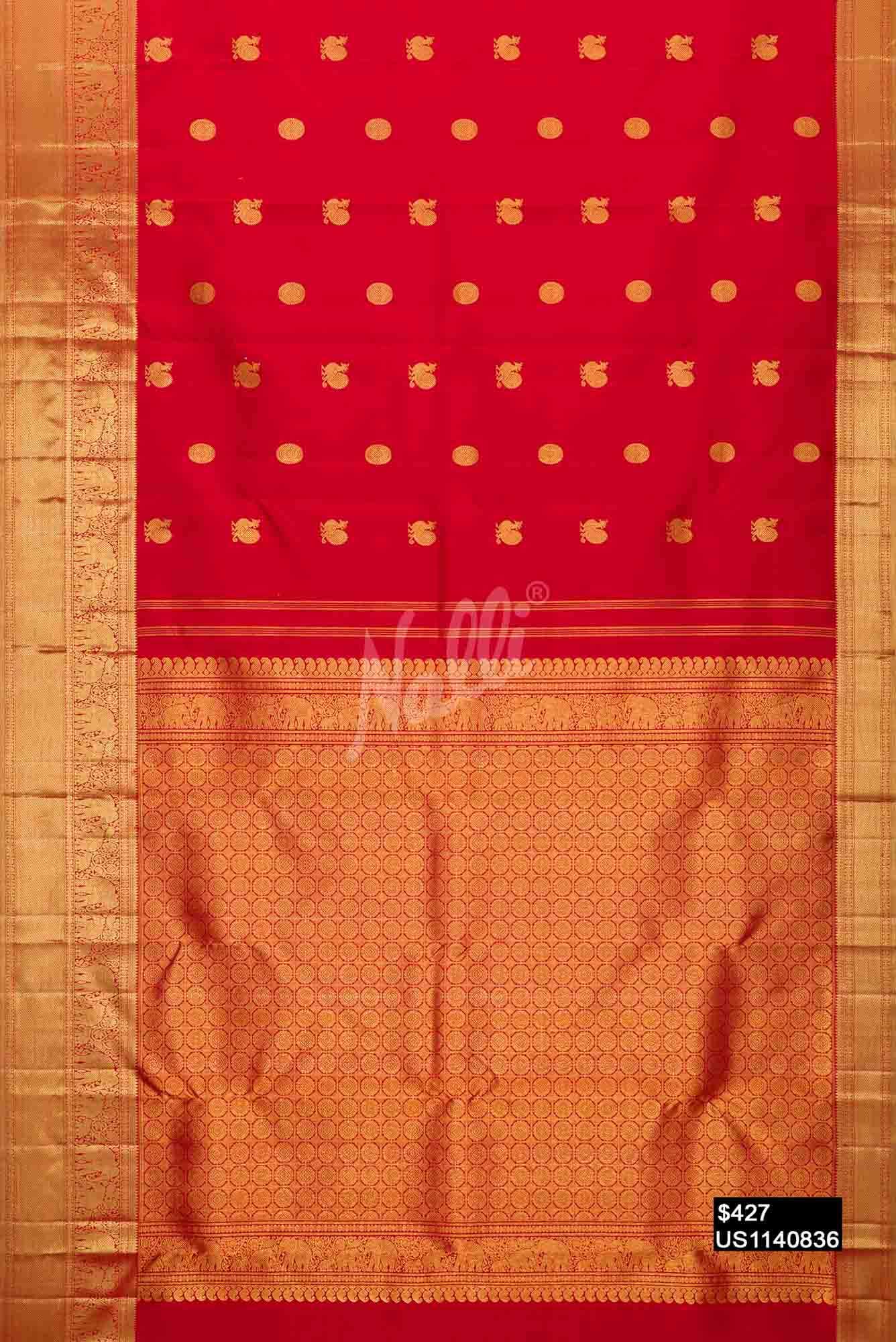 Red Kanchipuram Silk Saree