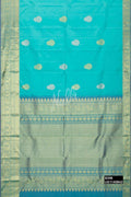 Sky Blue Kanchipuram Silk Saree