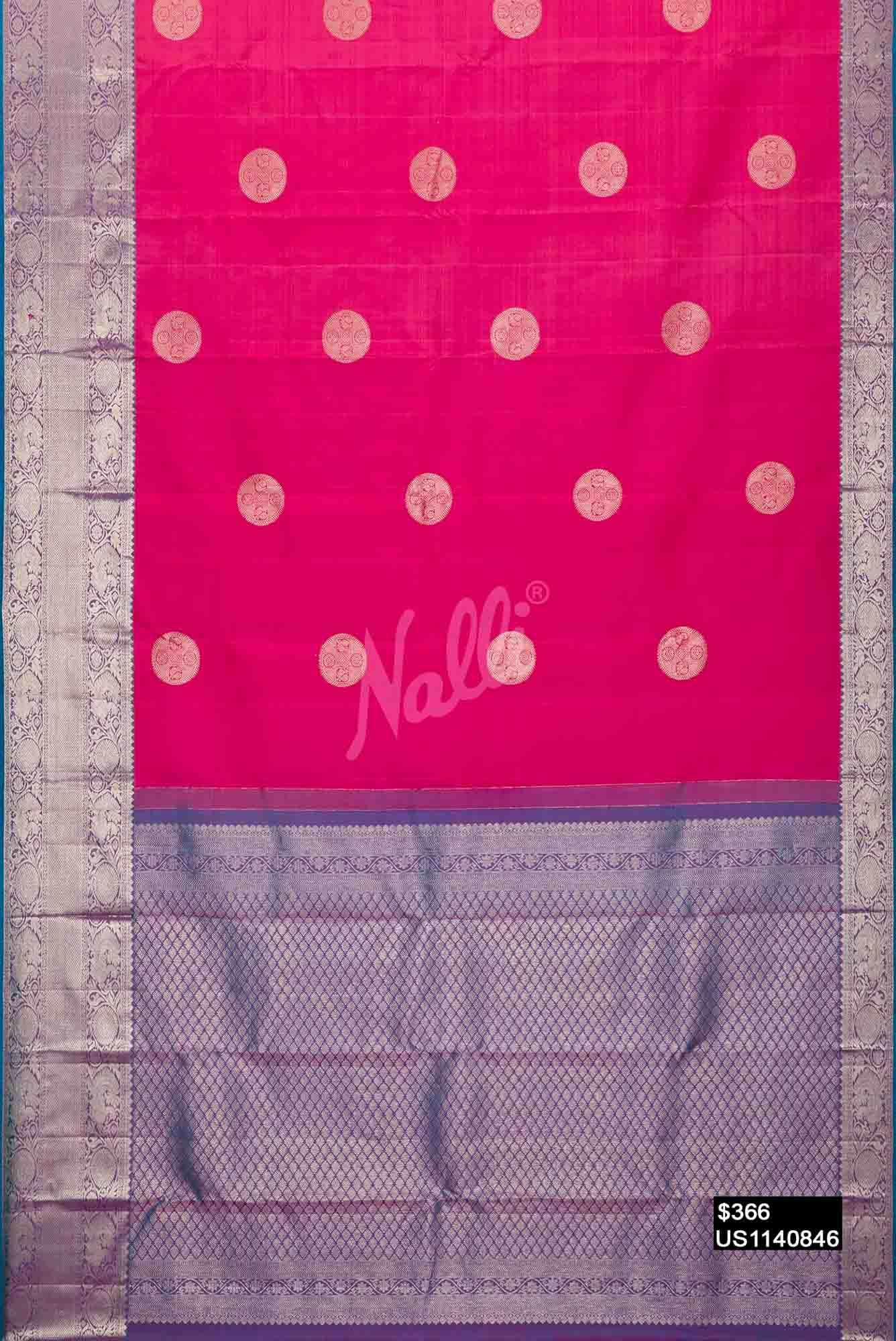 Pink Kanchipuram Silk Saree