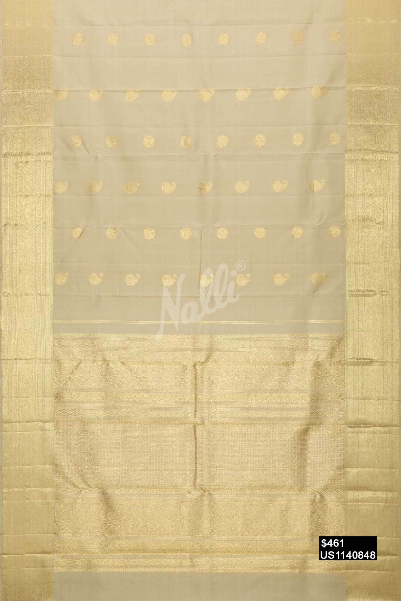 Sandal Kanchipuram Silk Saree