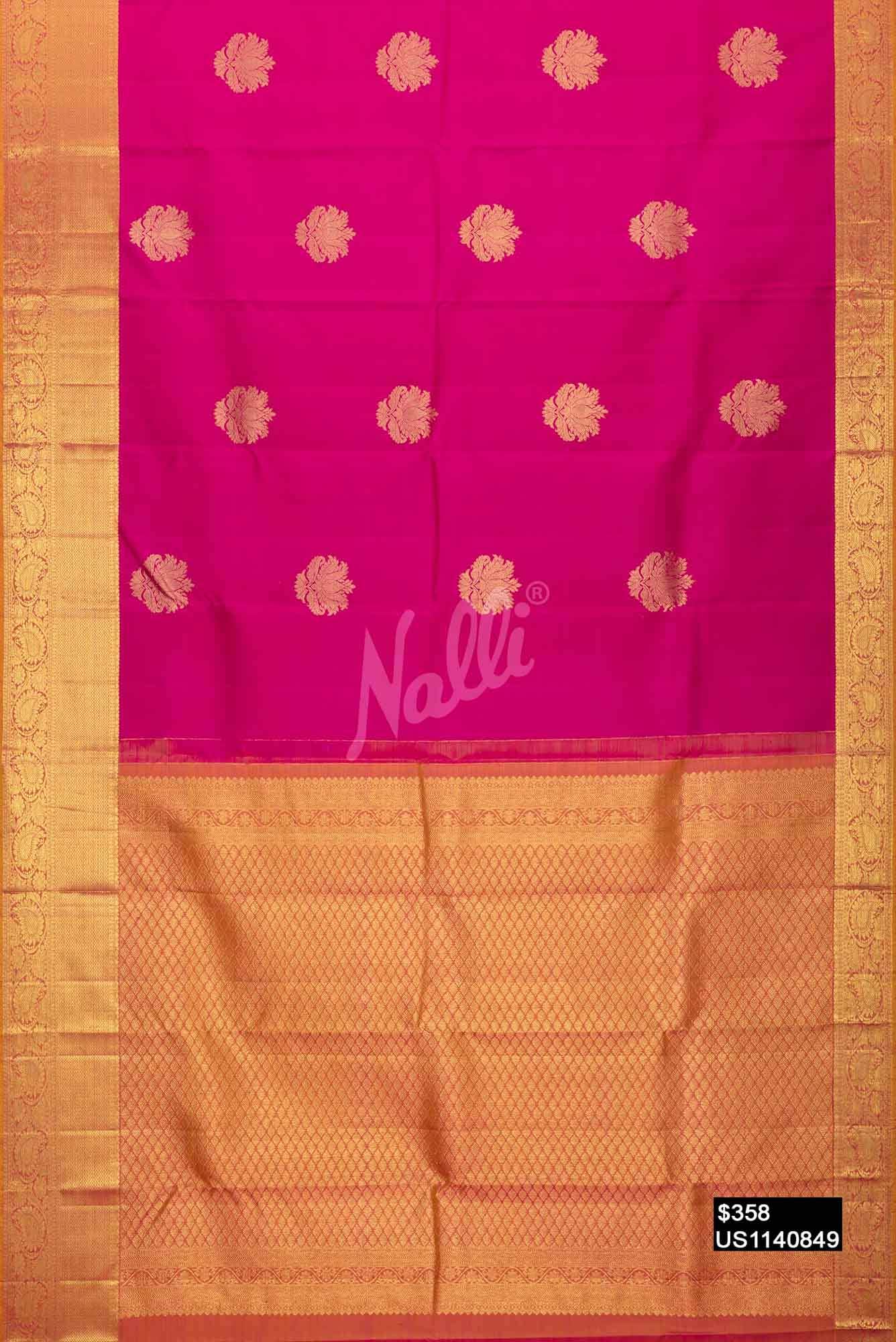 Pink Kanchipuram Silk Saree