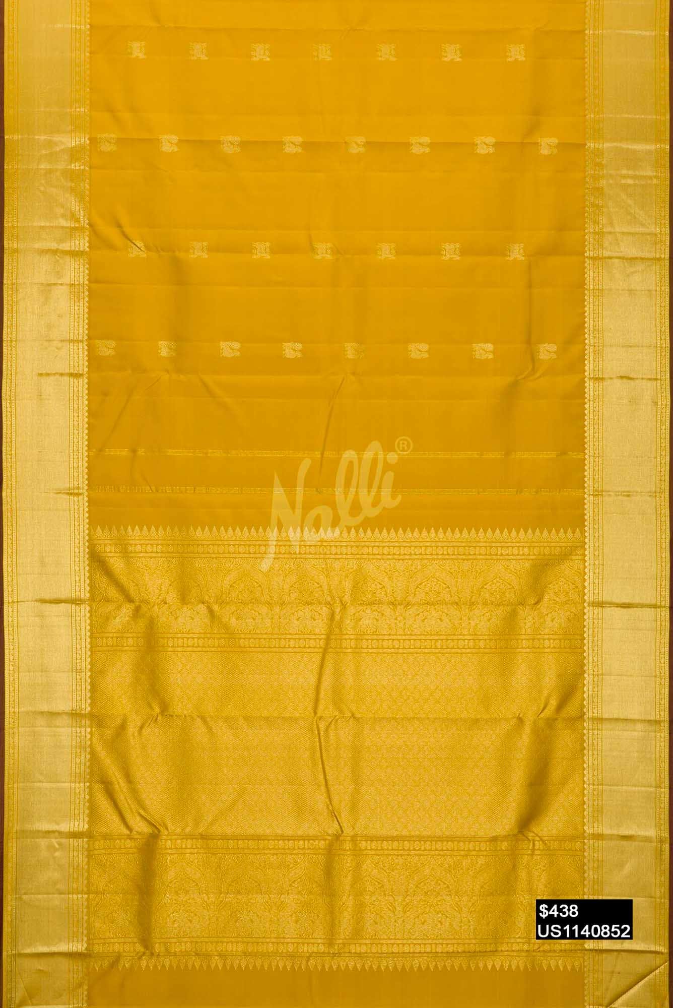 Yellow Kanchipuram Silk Saree