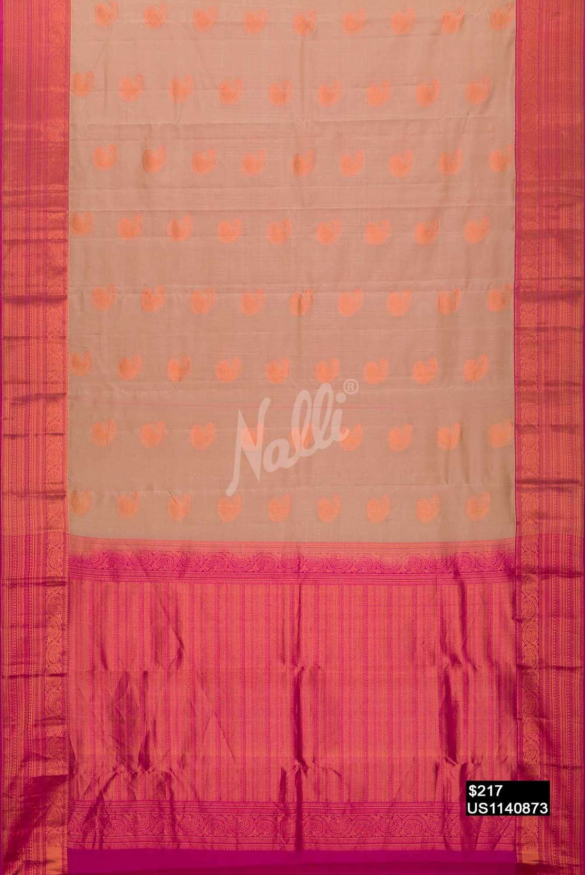 Brown Kanchipuram Silk Saree