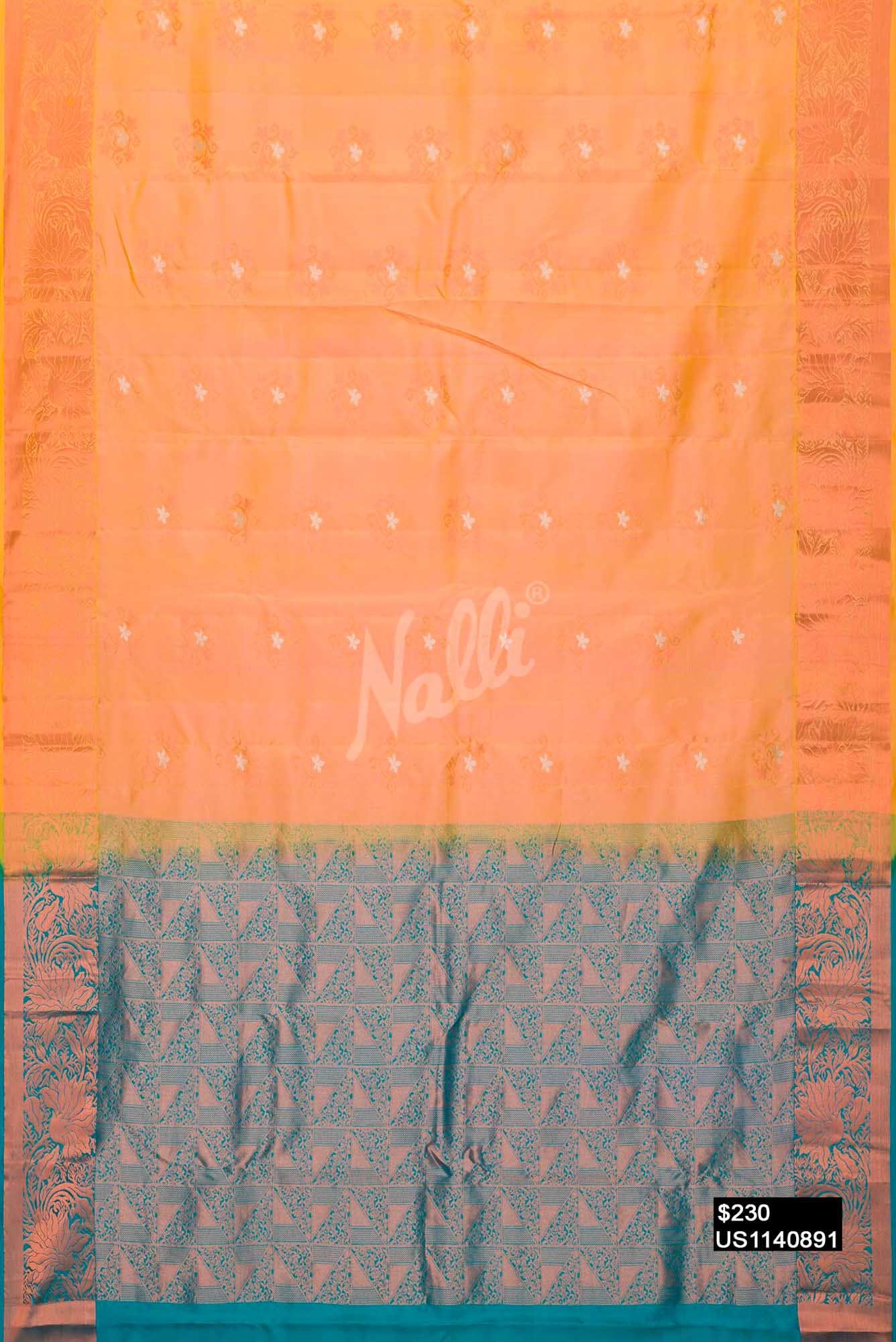Yellow Kanchipuram Silk Saree