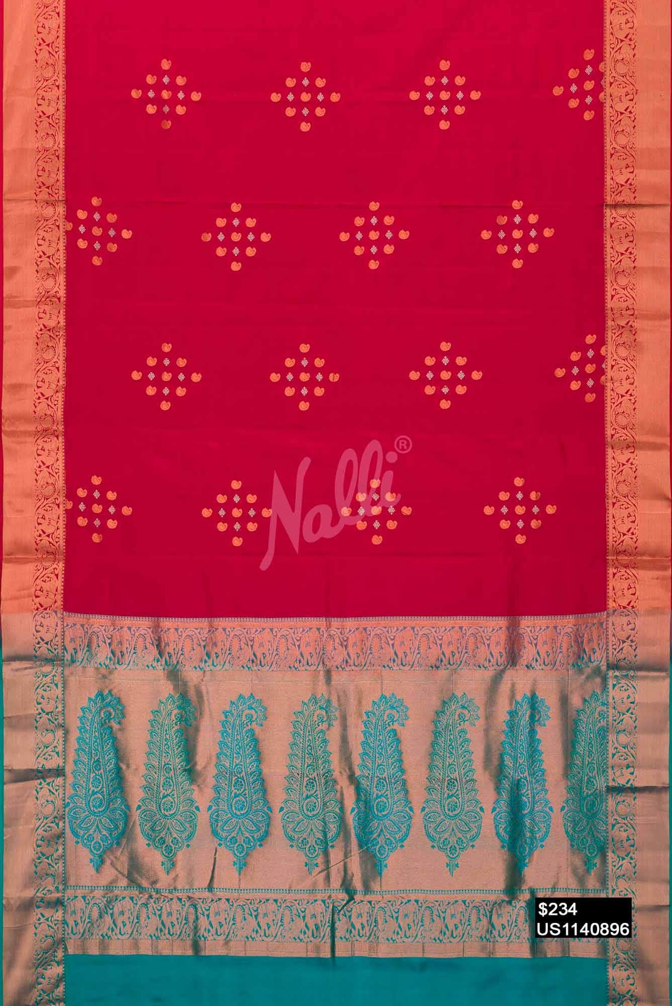 Maroon Kanchipuram Silk Saree