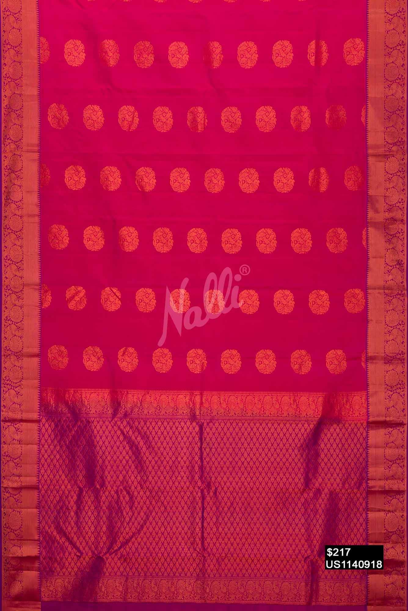 Pink Kanchipuram Silk Saree