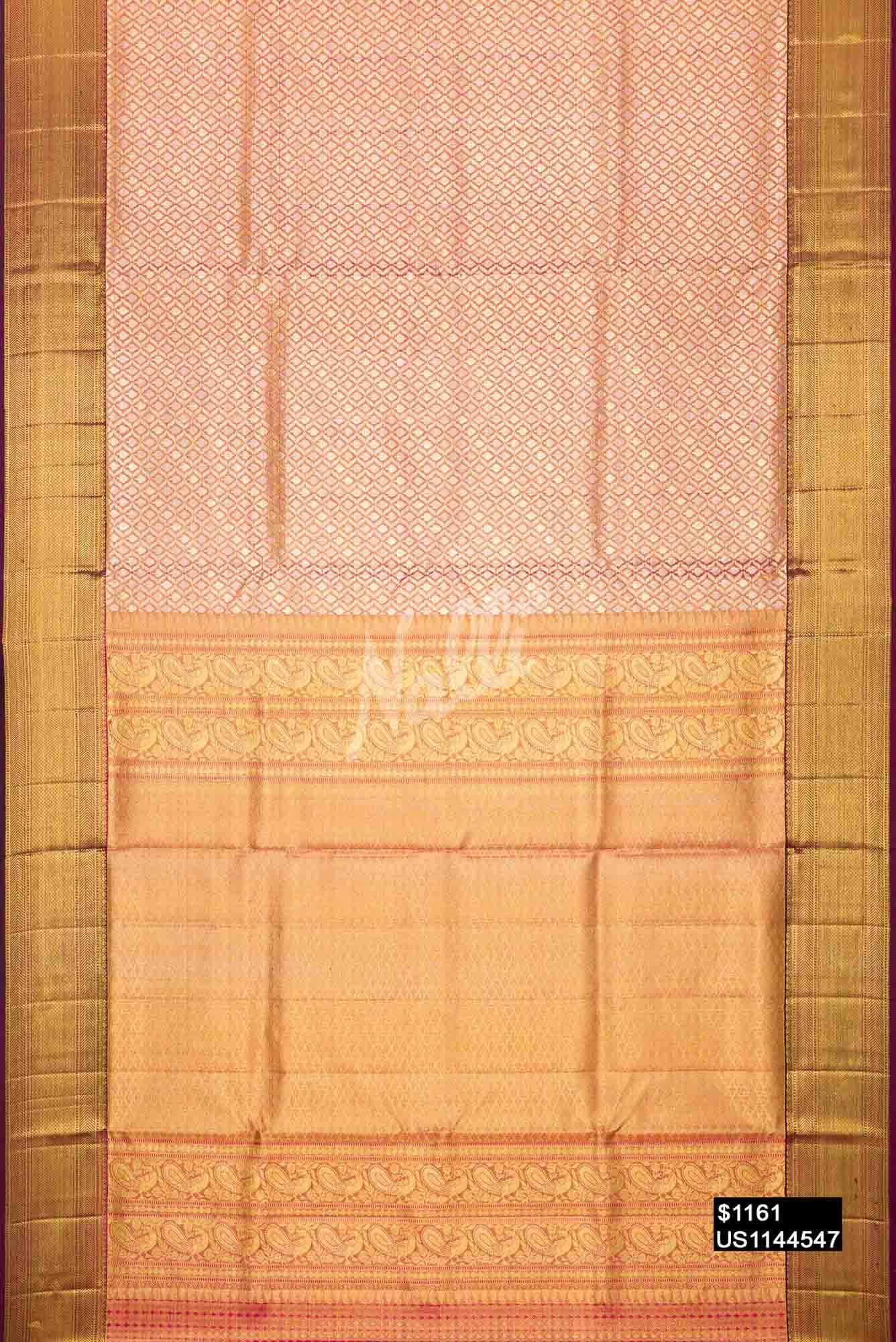 Pink Kanchipuram Tissue Silk Saree