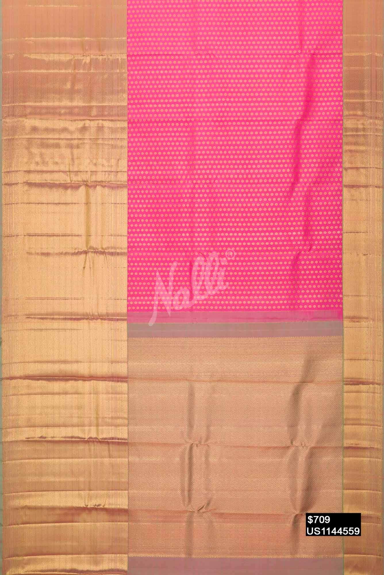 Pink Kanchipuram Silk Saree