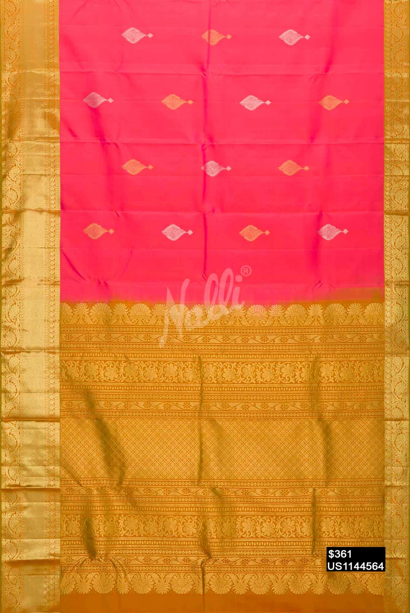 Pink Kanchipuram Silk Saree