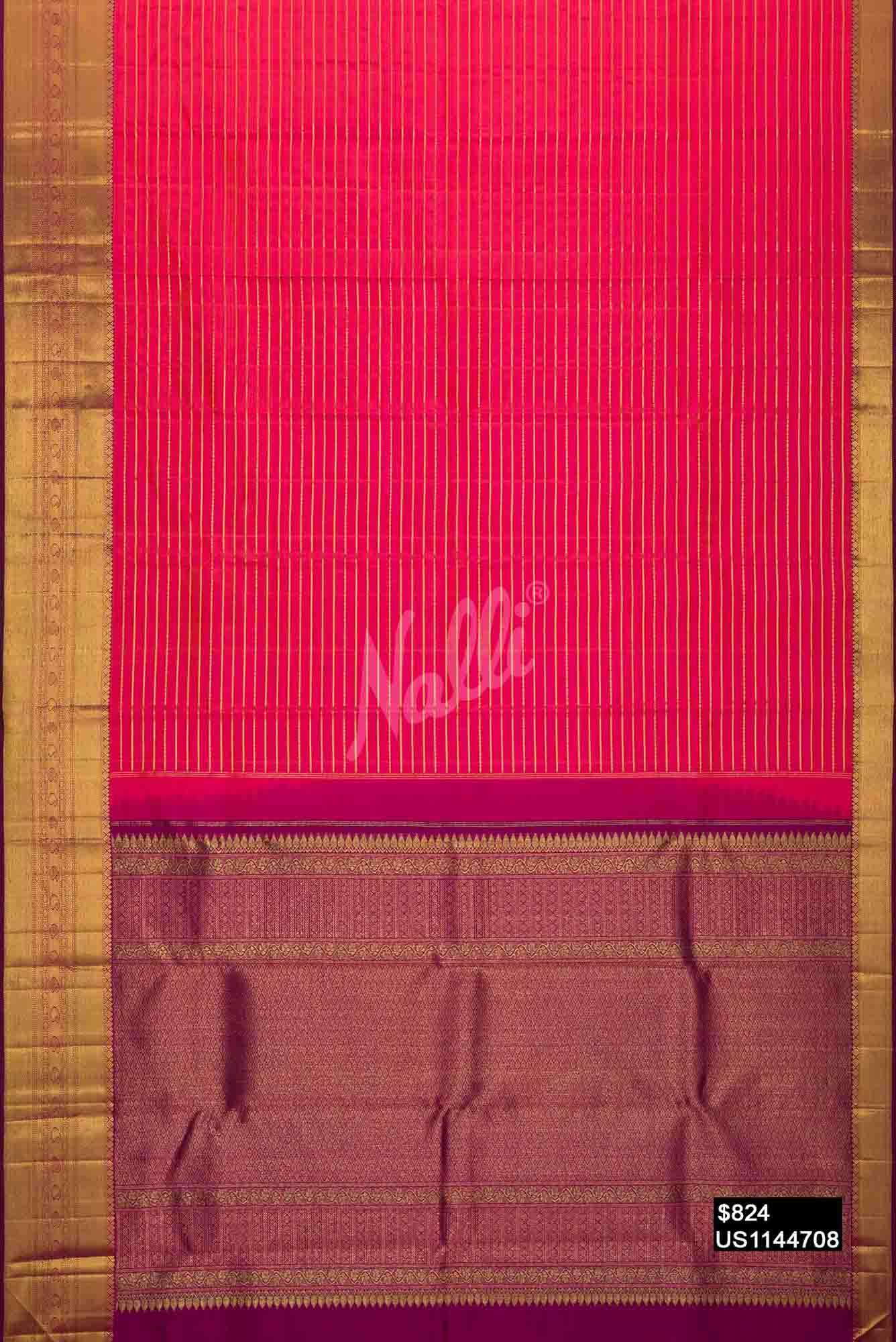 Pink Kanchipuram Silk Saree