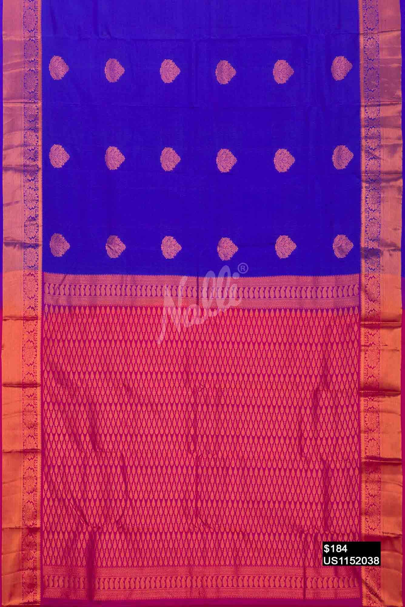 Royal Blue Kanchipuram Silk Saree