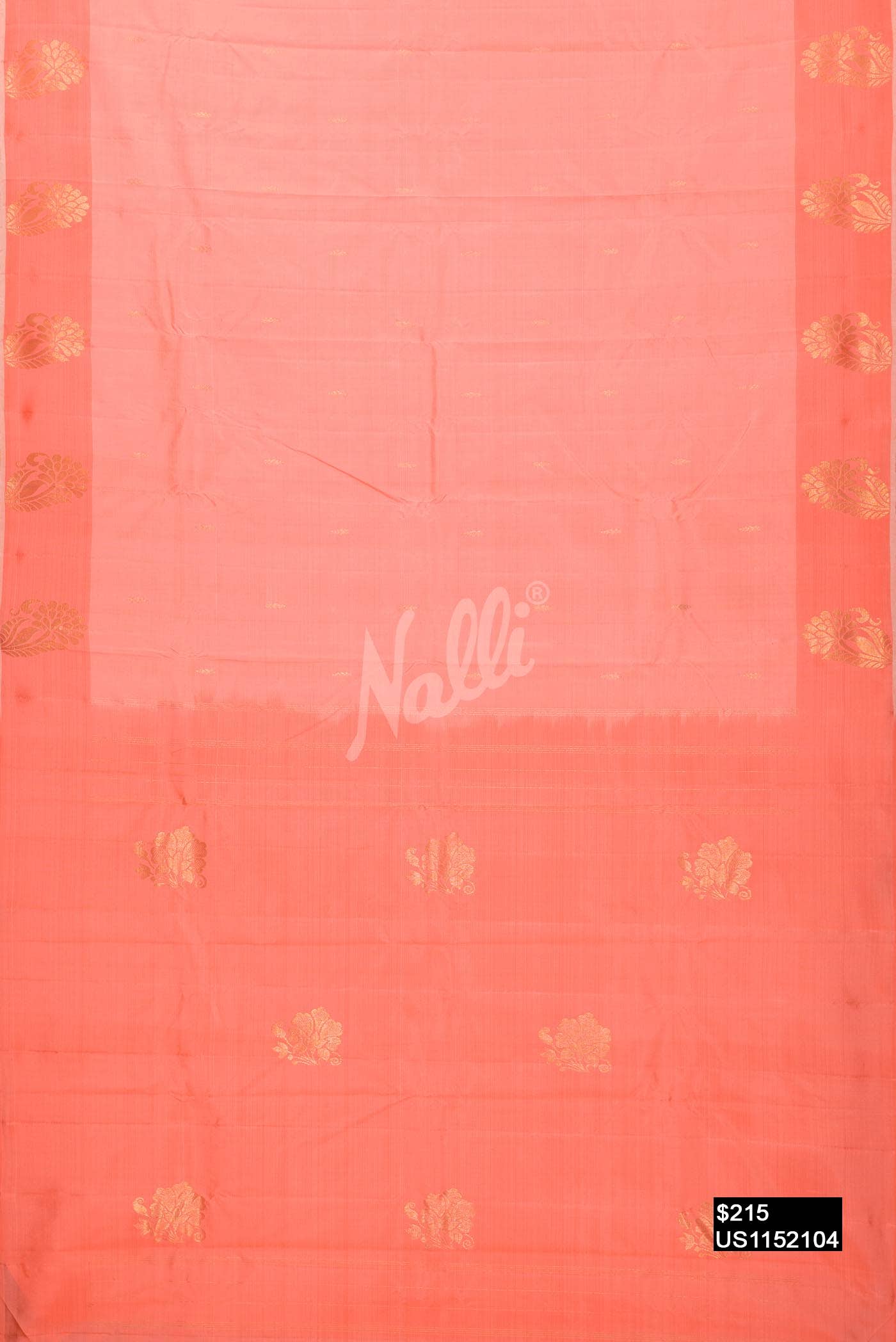 Peach Kanchipuram Silk Saree