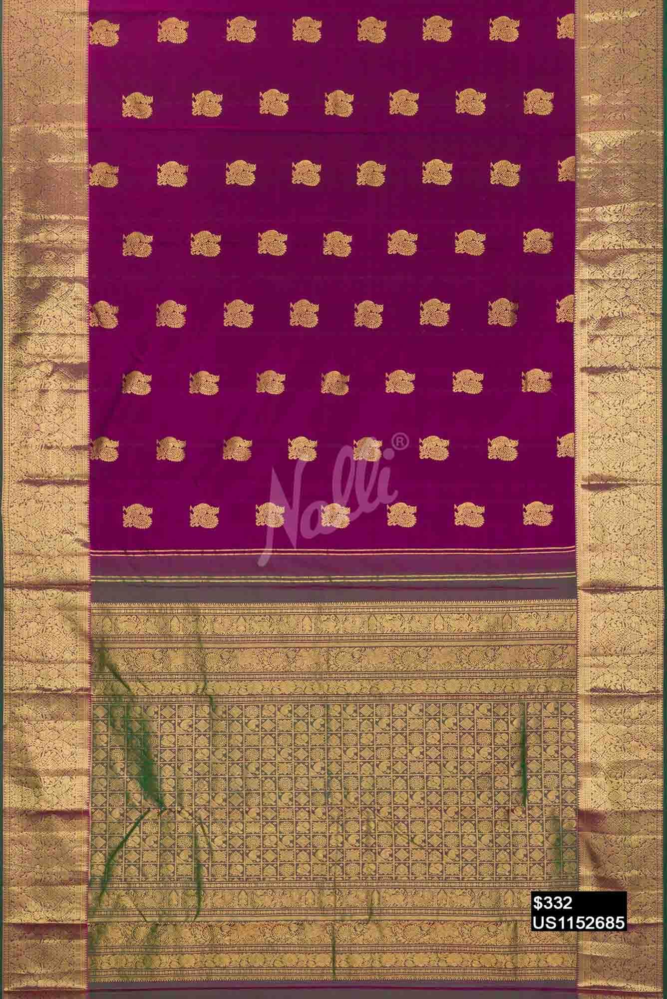 Magenta Kanchipuram Silk Saree