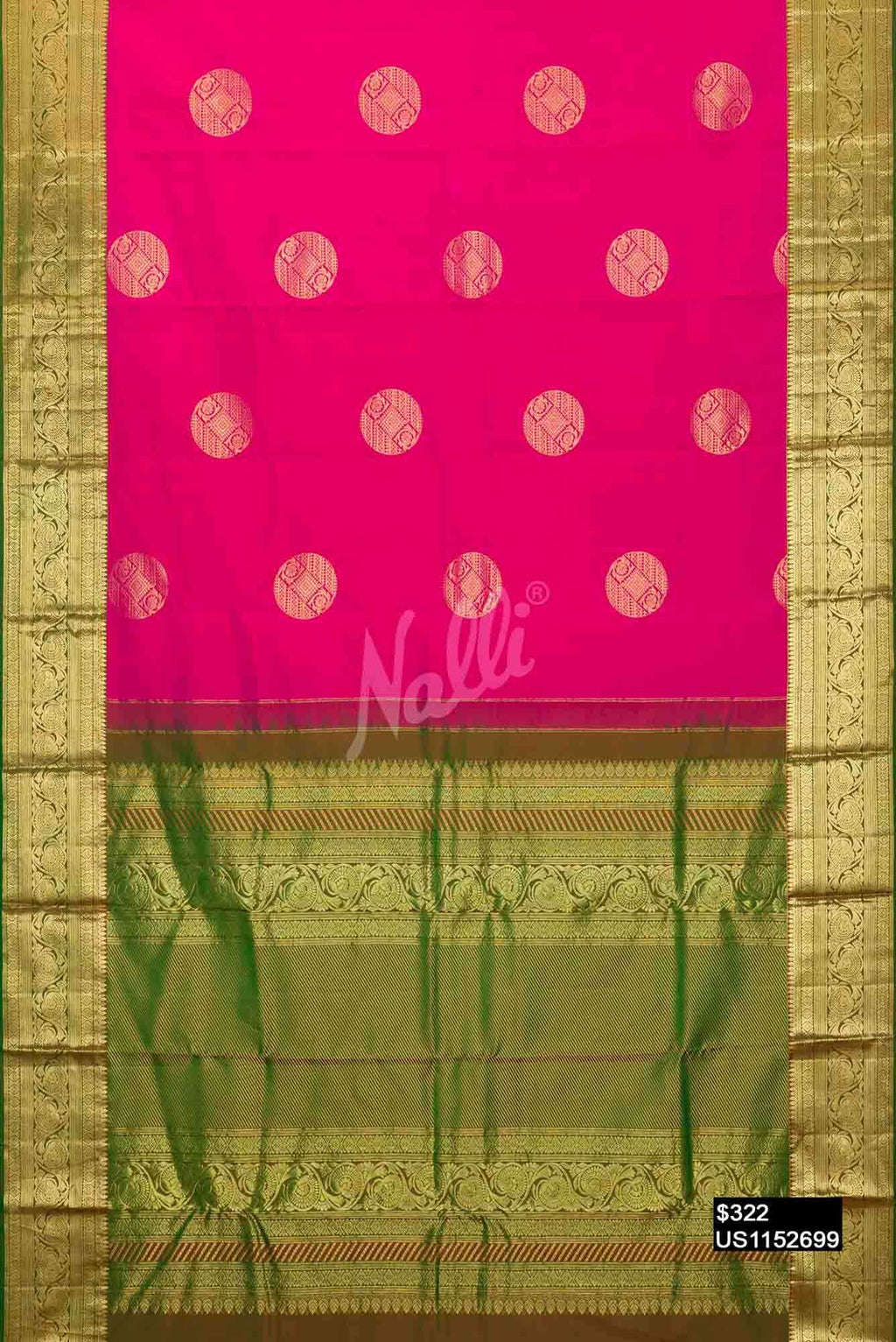 Pink Kanchipuram Silk Saree