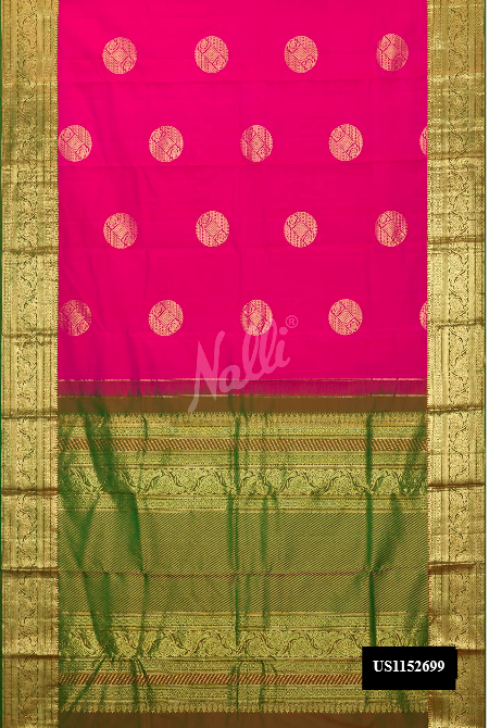 Pink Kanchipuram Silk Saree