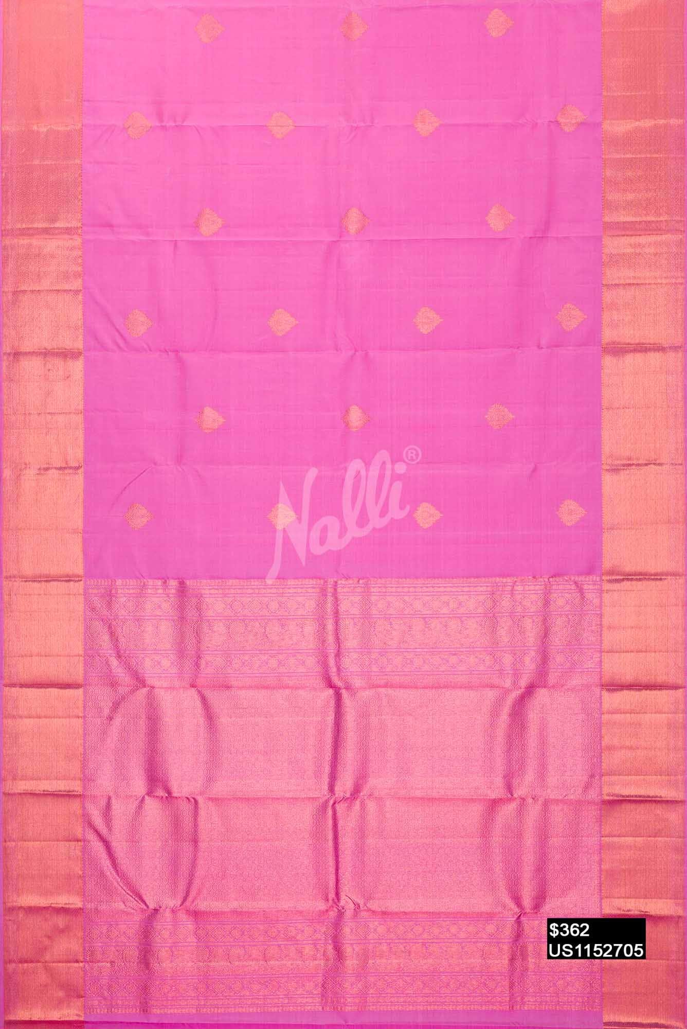 Pink Kanchipuram Silk Saree