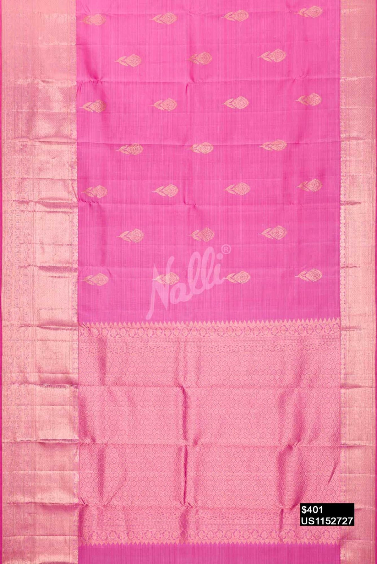 Pink Kanchipuram Silk Saree