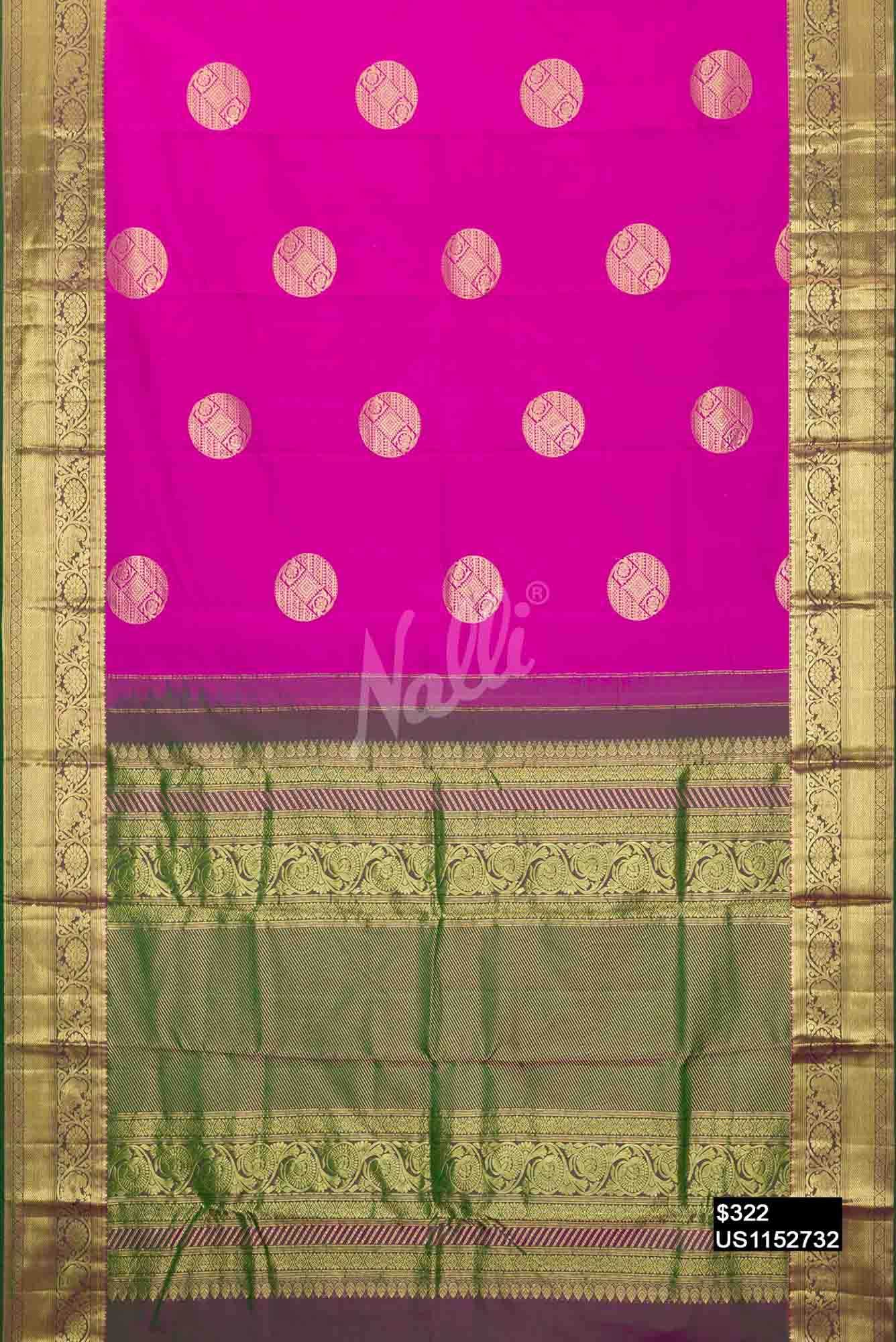 Pink Kanchipuram Silk Saree