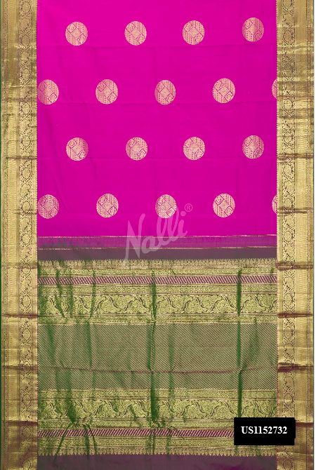 Pink Kanchipuram Silk Saree