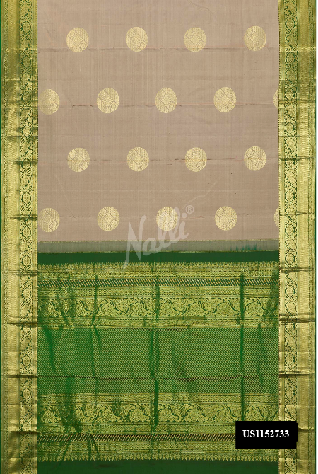 Grey Kanchipuram Silk Saree