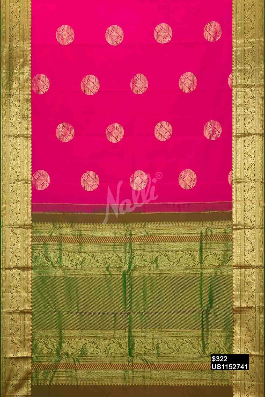 Pink Kanchipuram Silk Saree