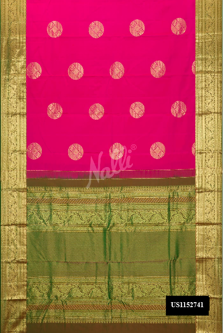 Pink Kanchipuram Silk Saree
