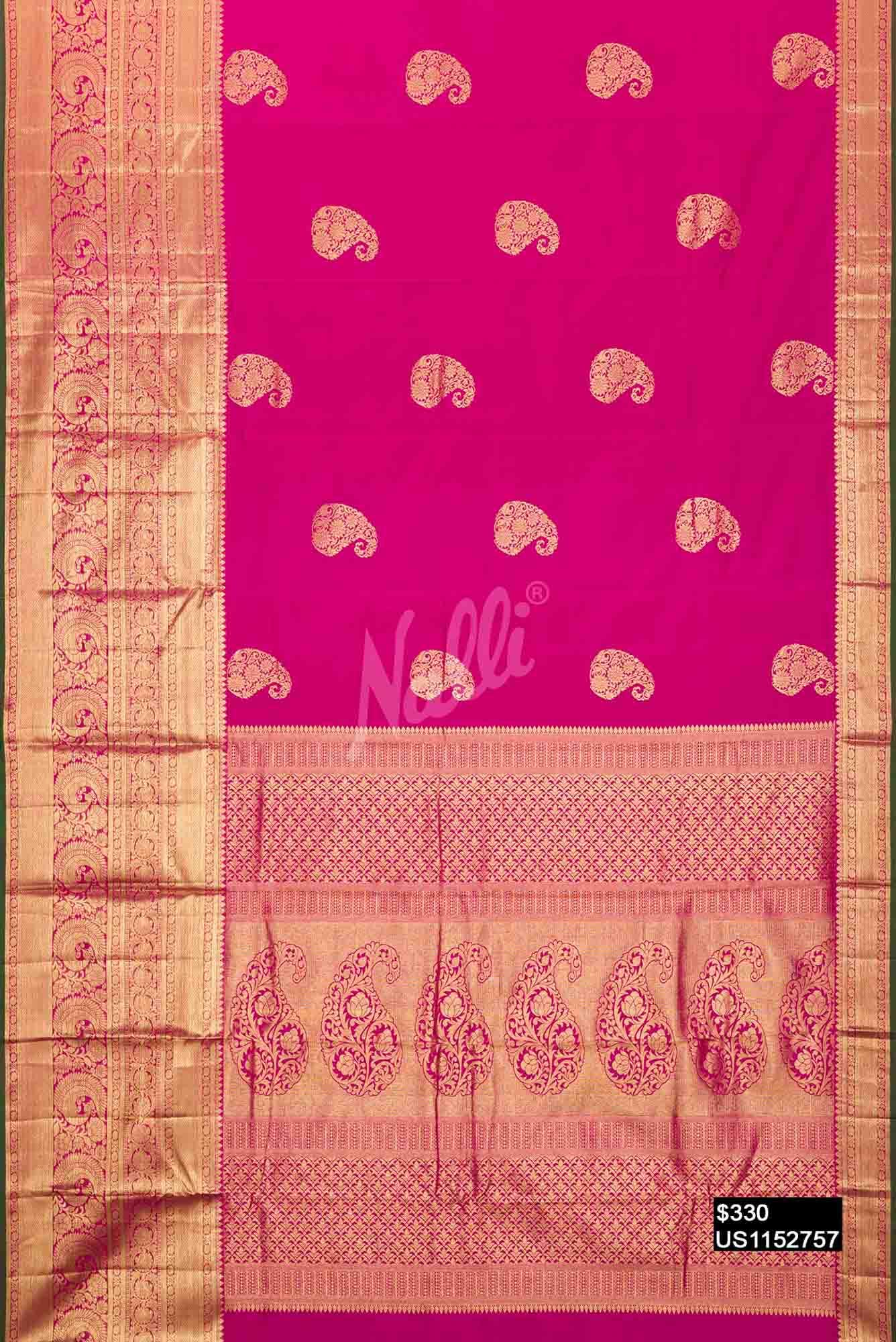 Pink Kanchipuram Silk Saree