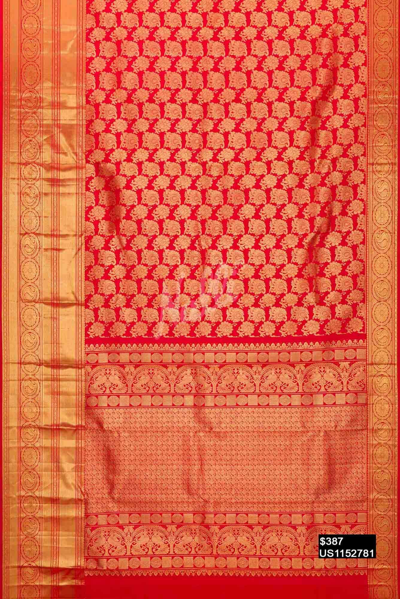 Red Kanchipuram Silk Saree