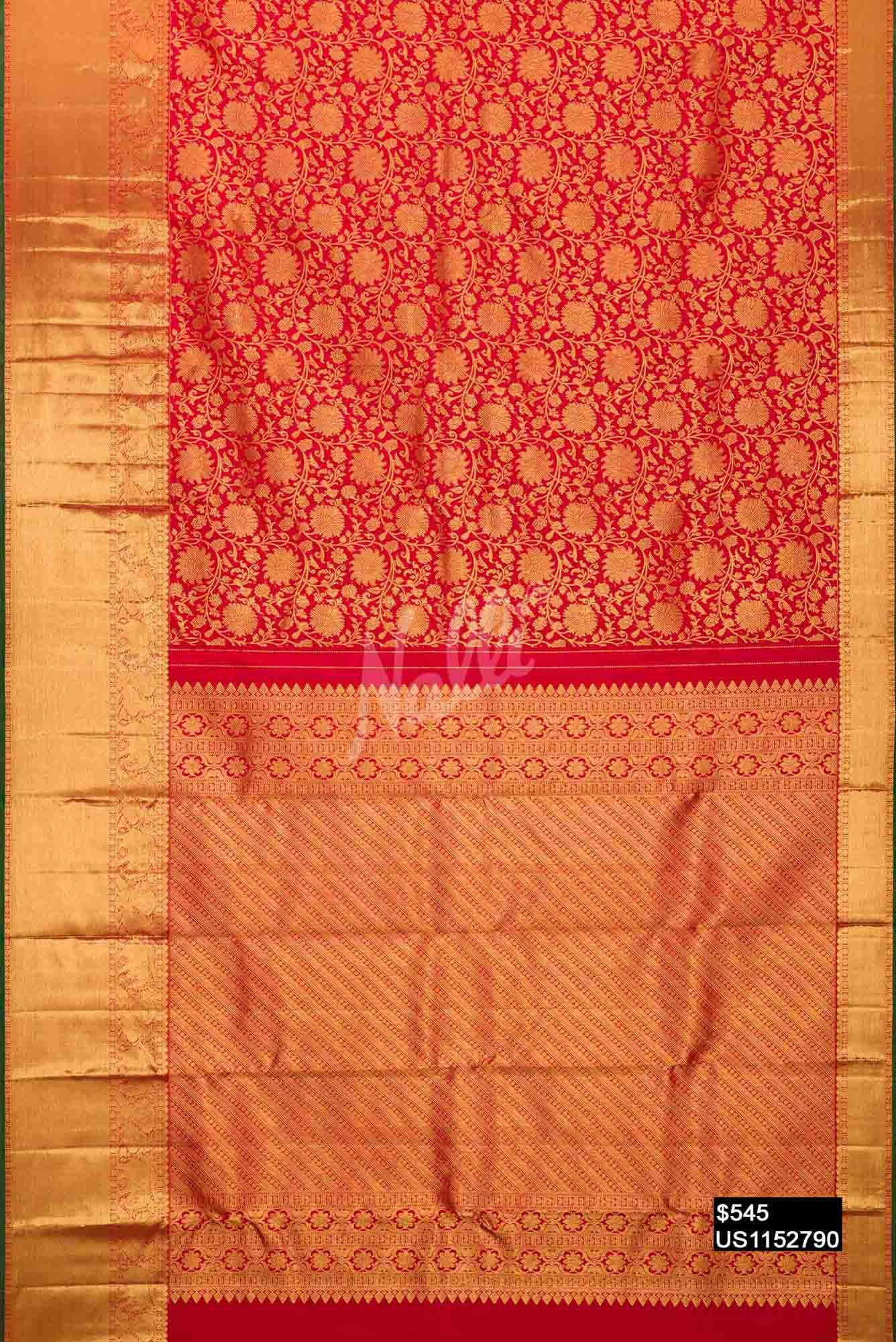 Red Kanchipuram Silk Saree