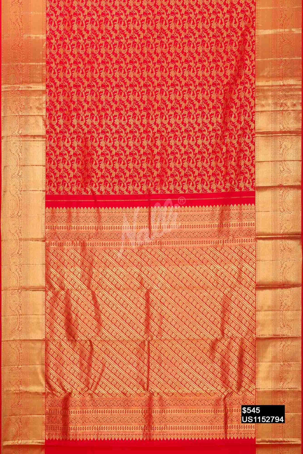 Red Kanchipuram Silk Saree