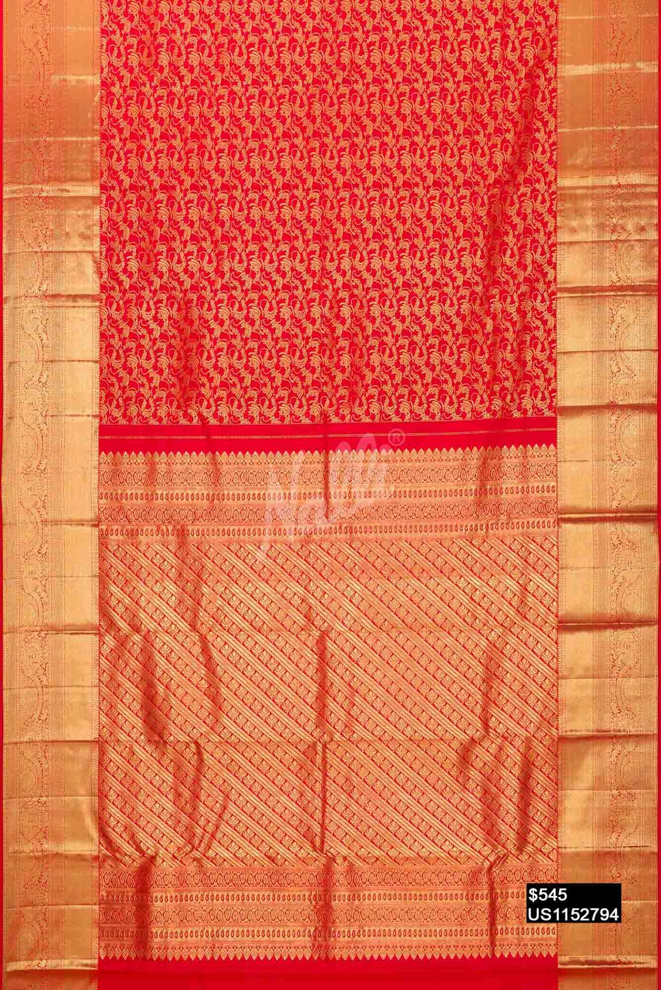 Red Kanchipuram Silk Saree