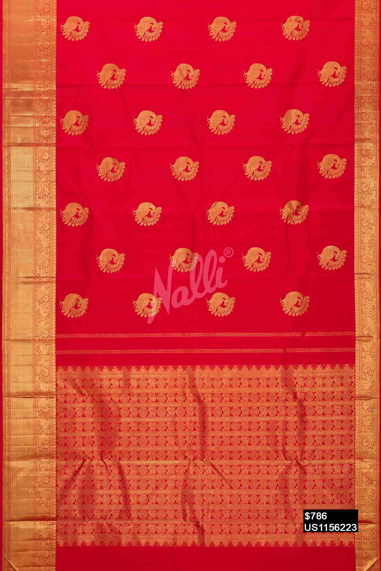 Red Kanchipuram Silk Saree