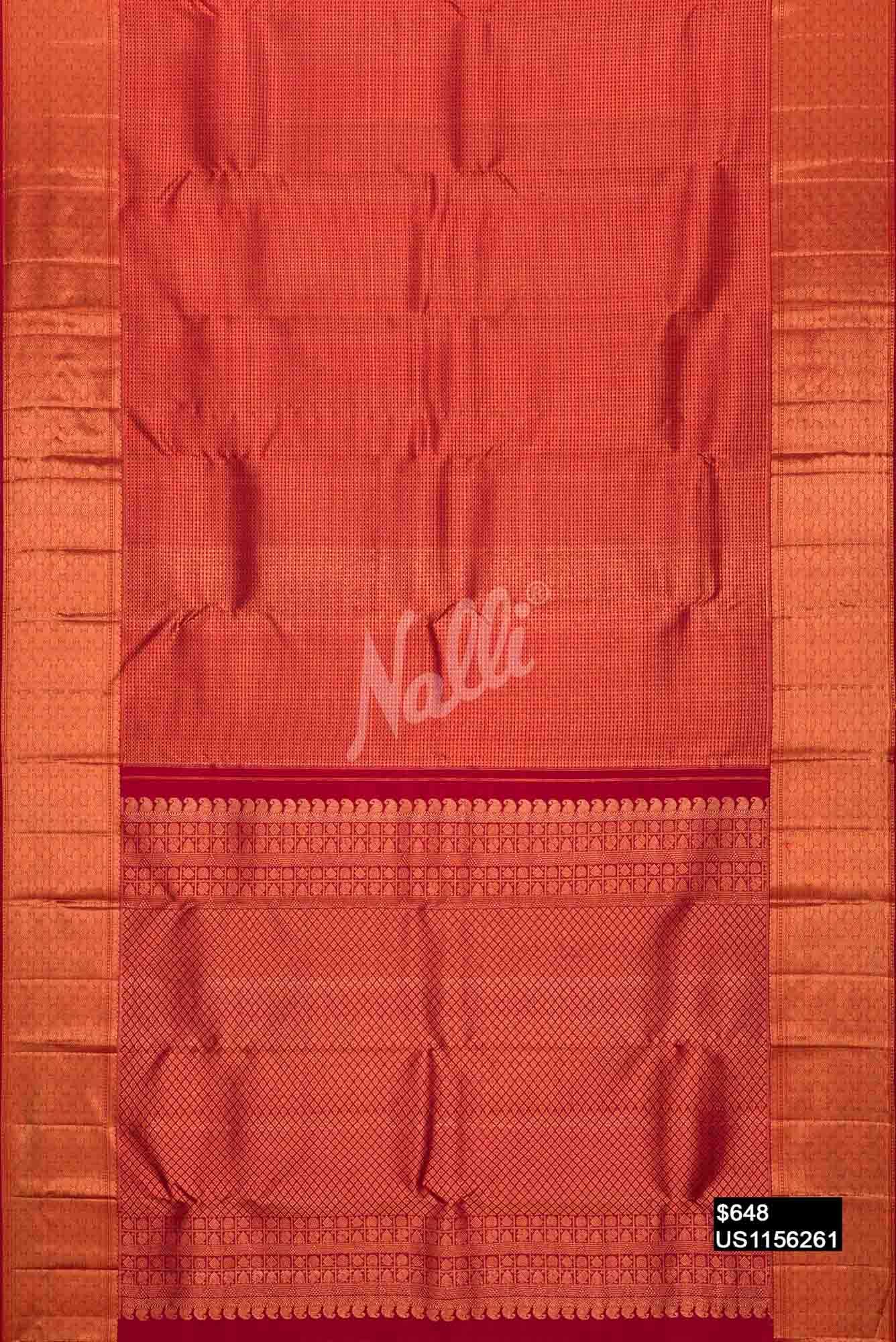 Maroon Kanchipuram Silk Saree